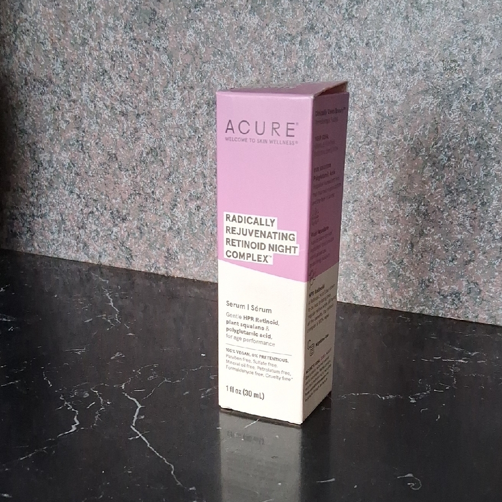 Acure Radically Rejuvenating Retinoid Night Complex Serum - Pink and White